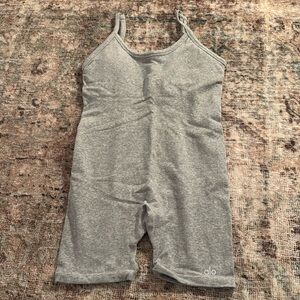 Alo seamless ribbed grey onesie